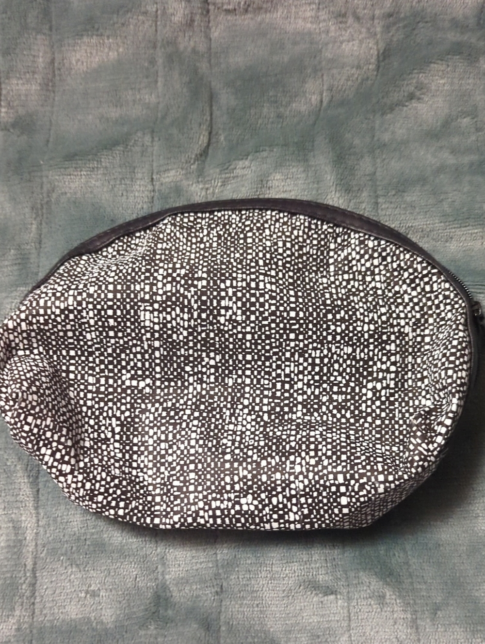 4-Black and White Patterned Cosmetic Pouch. Pre-loved.
